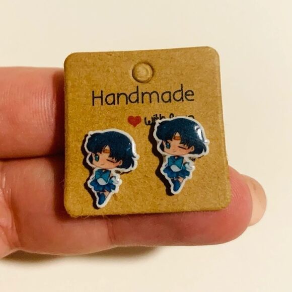 Sailor Mercury stud earrings - Picture 1 of 4